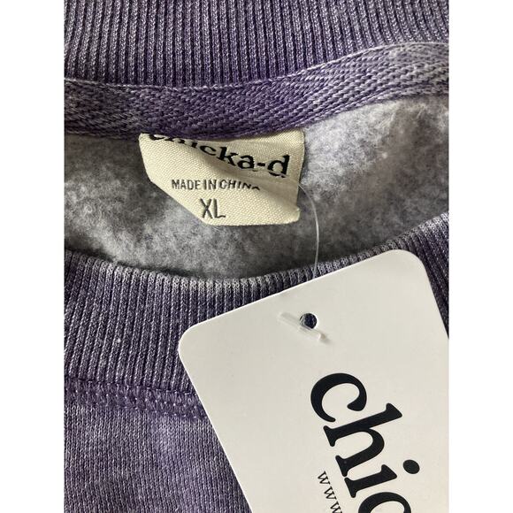 Chicka-dee NCAA Clemson Tiger Woman's Sweatshirt Purple/Orange Size XL NWT - Picture 3 of 4